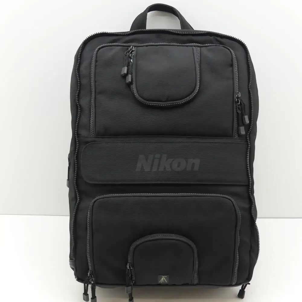 Nikon Camera Equipment Backpack Black Padded Multi Pocket Gear Bag Travel Case